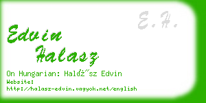 edvin halasz business card